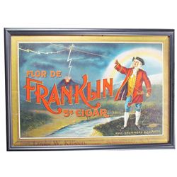 Flor De Franklin Cigars Cardboard Sign