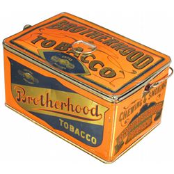 Brotherhood Tobacco Lunch Pail Tobacco Tin