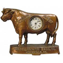 Durham Cigar Cast Iron Advertising Clock