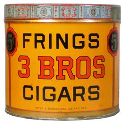 Frings 3 Bros. Cigar Tin for 50 Cigars