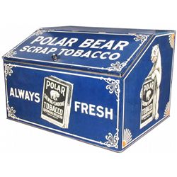 Rare Polar Bear "SCRAP" Tobacco Tin Store Bin