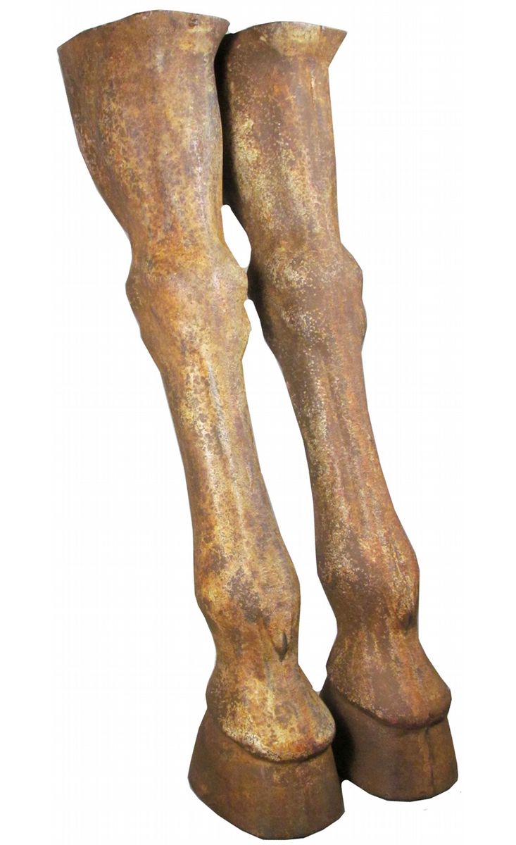 Pair of Cast Iron Horse Hoof and Legs