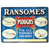 Image 1 : Ransome's Ploughs Self Framed Tin Sign
