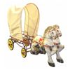 Image 1 : Ride - on Pedal Toy Covered Wagon with 2 horses