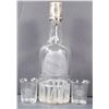 Image 1 : Etched Back Bar Bottle with Shot Glasses