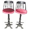 Image 1 : Two Cast Iron Swivel Bar Stools