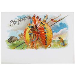 Geo. Harris & Sons, Litho "Red Feather" Cigar Label