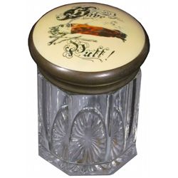 Glass Cigar Humidor with Celluloid Lid