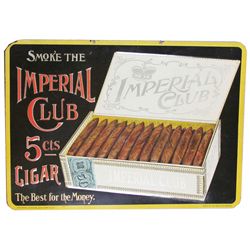 Imperial Club 5 Cent Cigar Self Framed Tin Sign