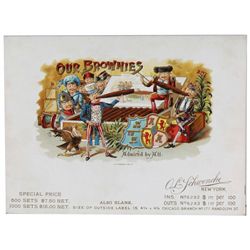 O.L. Schwencke Litho, "Our Brownies" Cigar Label
