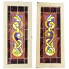 Image 1 : Two Matching Stained - Leaded Glass Windows