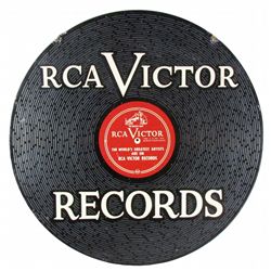 RCA Porcelain Hanging Record Sign
