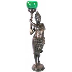 Bronze Roman Goddess Figural Cigar Lighter