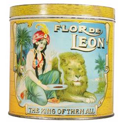Rare Flor de Leon Cigar Tin for 50 Cigars