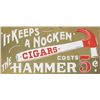 Image 1 : The Hammer 5 Cent Cigar Cardboard Sign