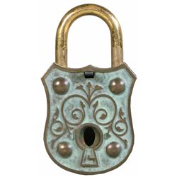Brass Figural Cigar Tip Cutter -Padlock