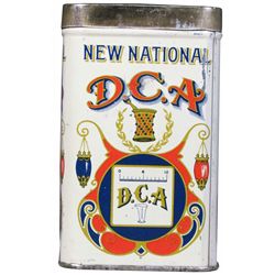 Rare New National D.C.A. Cigar Tin for 25 Cigars