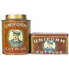 Image 1 : Two Uniform Cut Plug Tobacco Tins