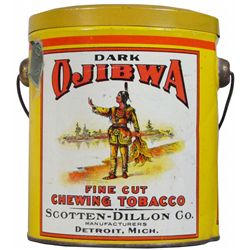 Ojibwa Fine Cut Chewing Tobacco Tin Pail