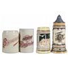 Image 1 : Lot of Four Beer Mugs and Steins