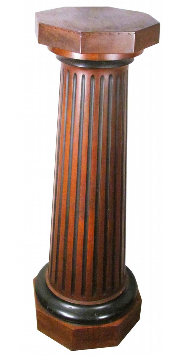 Fluted Column Design Cherry wood Fern Stand