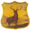 Image 1 : Late 1800's Wood Shield with Elk