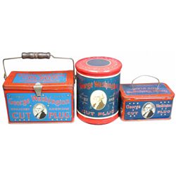 Three George Washington Cut Plug Tobacco Tins