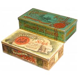 American Private Stock and Cavalier Tobacco Tins