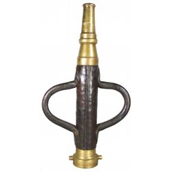 Leather and Brass Fire Nozzle