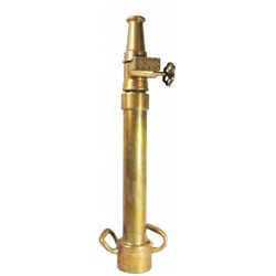 Large Brass Fire Nozzle, Ca. 1880