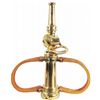 Image 1 : Brass Fire Nozzle with red leather handles & shutoff