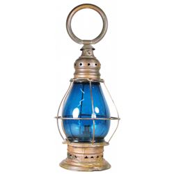 Wristlet Handle Fire Lantern with Blue Globe