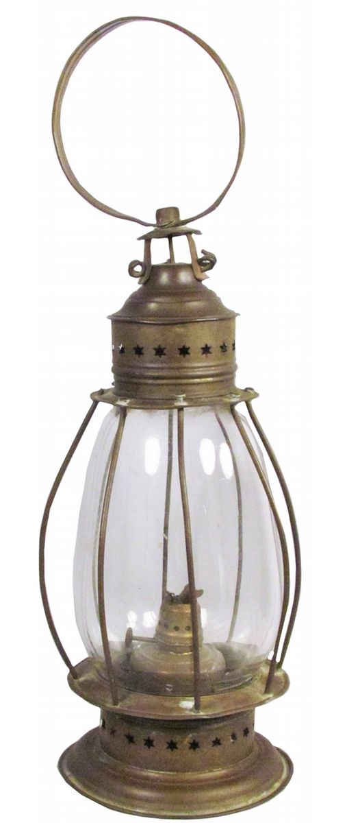Brass Wristlet Fire Lantern with fixed globe