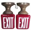 Image 1 : Two Ruby Glass Theatre Exit Signs