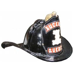 Lucerne #1 Leather Fire Helmet, Rare Beaver Finial