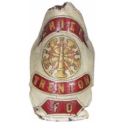 1870's-90's Chief Trenton FD Fire Helmet Shield