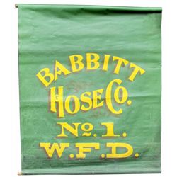 Fire Banner for Babbitt Hose Co. No 1 WFD