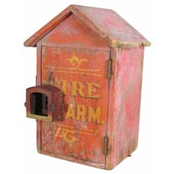 Early Wooden Fire Alarm Box