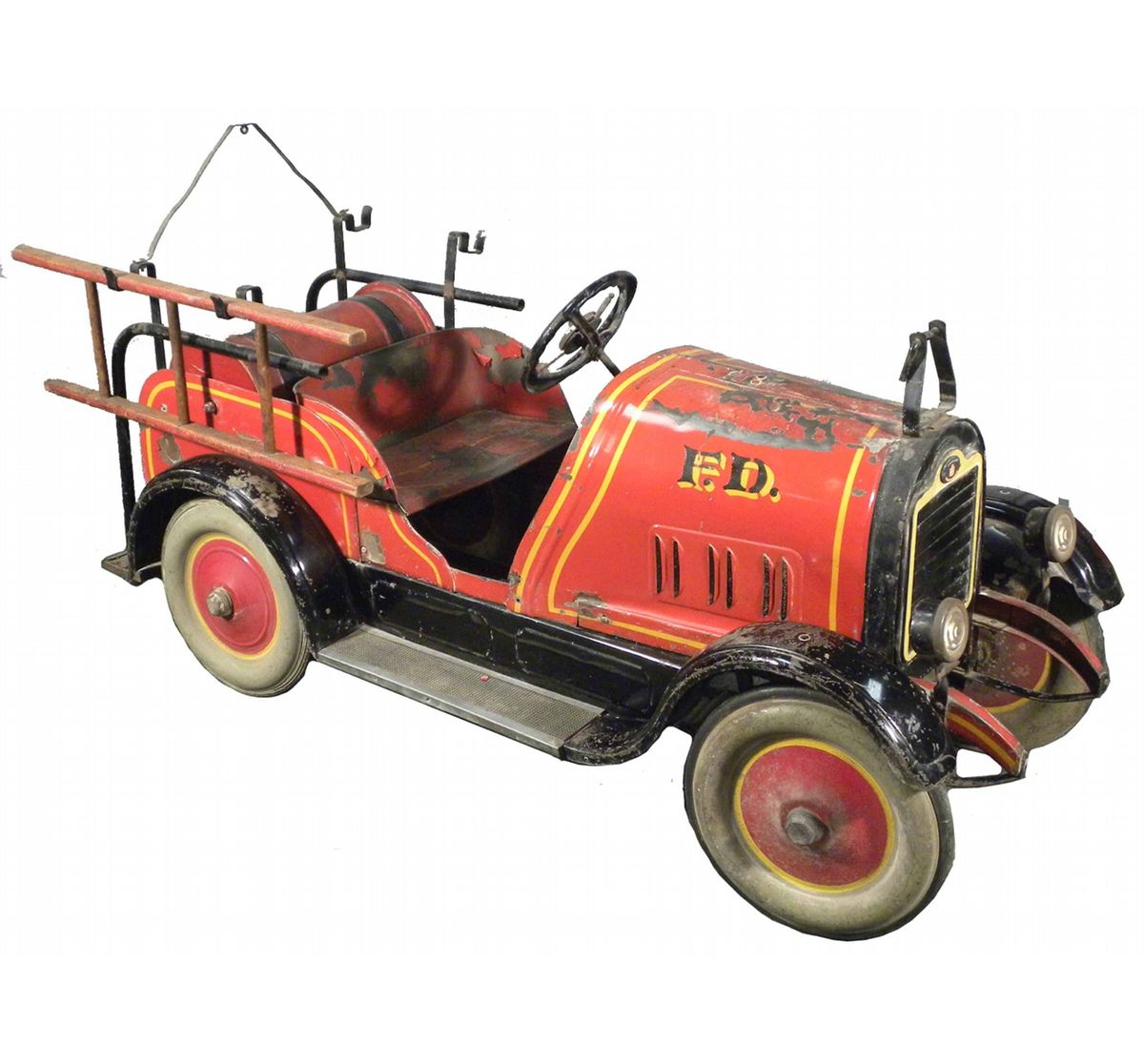 fire truck pedal car with hose reel