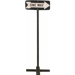 Pedal Car Traffic "One Way" Sign