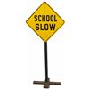 Image 1 : Pedal Car Traffic "Slow School" Sign
