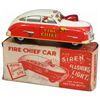 Image 1 : Fire Chief Car Tin Toy by Cortland