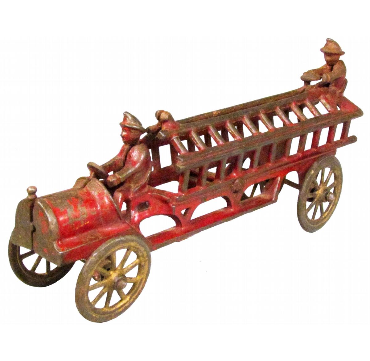 Early Cast Iron Fire Ladder Truck