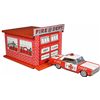 Image 1 : Tin Litho Toy Firehouse & Chiefs Car