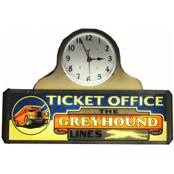 Greyhound Lines Ticket Office Light Up Sign