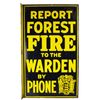Image 1 : Report Forest Fire Two Sided Porcelain Flange Sign