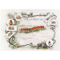 Blank Active Member Fire Department Certificate