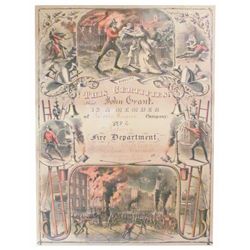 Currier & Ives Fire Certificate