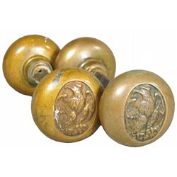 North American Insurance Co. Brass Door Knobs