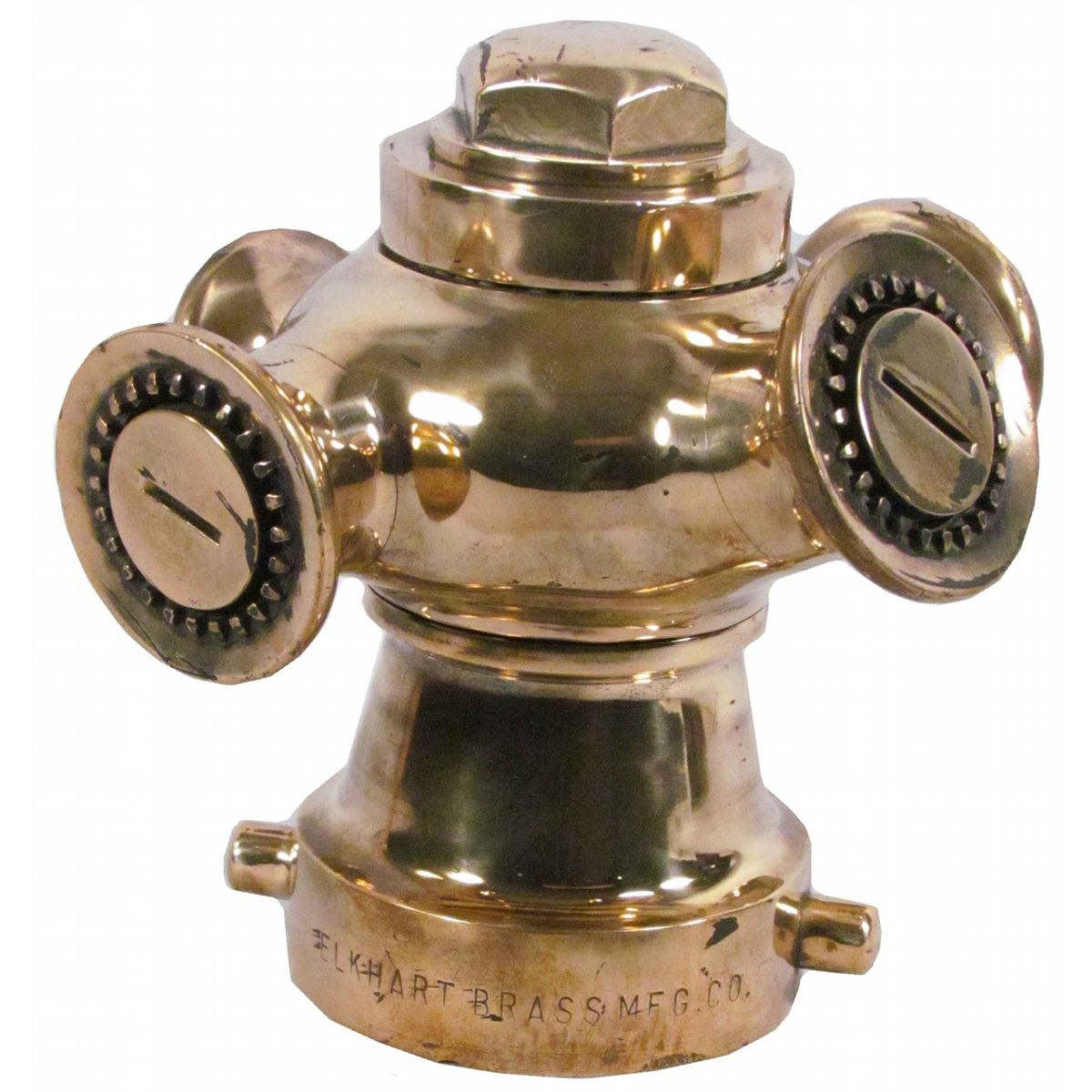 Elkhart Rotating Cellar Brass Fire Nozzle